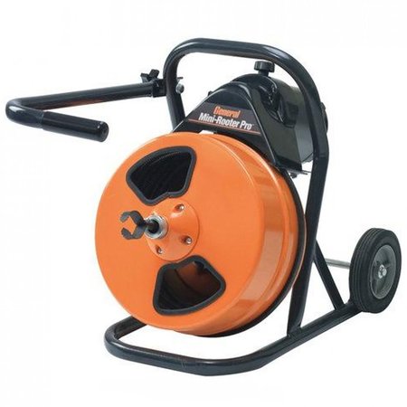 GENERAL WIRE Mini-Rooter Pro Drain/Sewer Cleaning Machine W/75' x 1/2 Cable & 4 Pc Cutter Set,  MRP-D